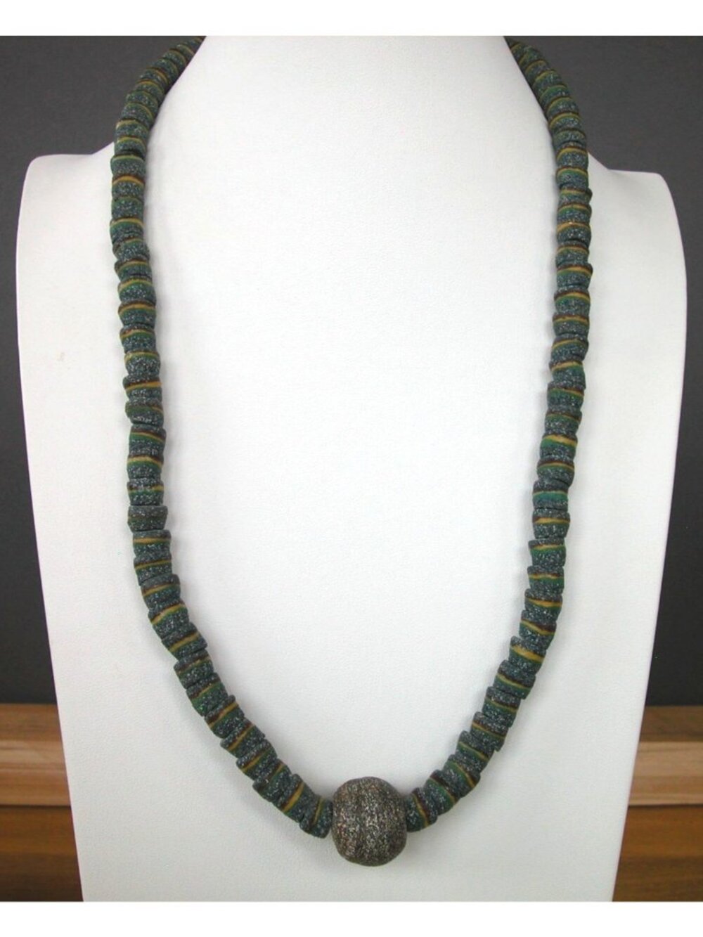 African Trade Bead Necklace, Maybe Ashanti Powder Glass Beads